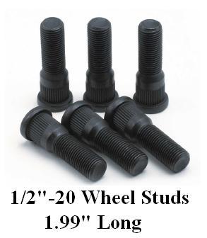 Pressed Wheel Stud (1/2"-20 UNF) 7-122 (6 Piece Set)
